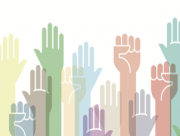 image of hands raised